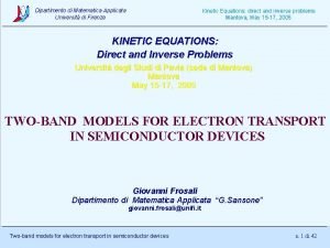 Kinetic equations