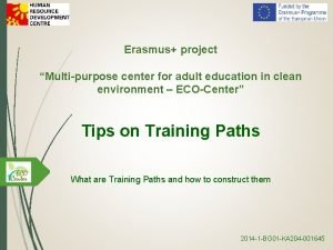 Erasmus project Multipurpose center for adult education in