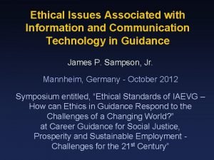 Ethical Issues Associated with Information and Communication Technology