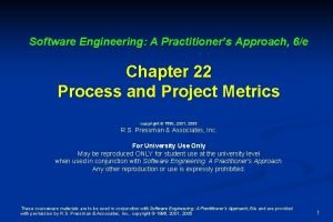 Software Engineering A Practitioners Approach 6e Chapter 22