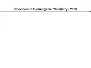 Principles of Bioinorganic Chemistry 2003 Metallochaperones Metal Folding