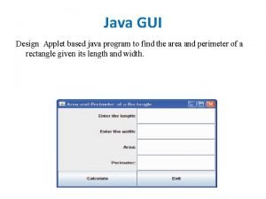 Java gui design