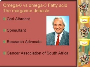 Omega6 vs omega3 Fatty acid The margarine debacle