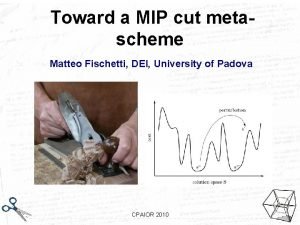 Toward a MIP cut metascheme Matteo Fischetti DEI