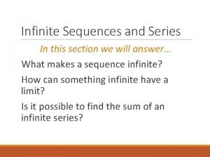 Formula for infinite geometric series