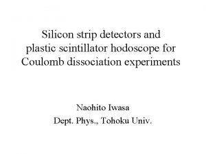 Silicon strip detectors and plastic scintillator hodoscope for