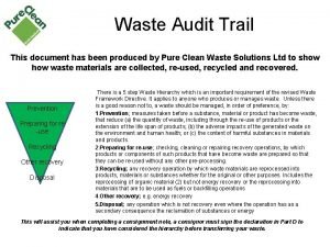 Pure clean waste solutions ltd