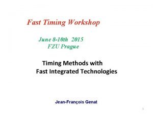 Fast effect timing chart