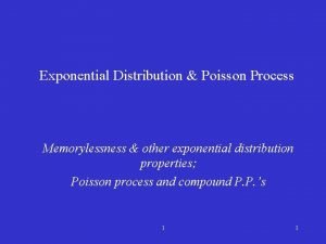 Poisson process exponential distribution