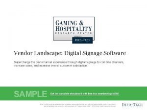 Vendor Landscape Digital Signage Software Supercharge the omnichannel