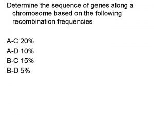 How to determine the sequence of genes along a chromosome