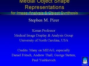 Medial Object Shape Representations for Image Analysis Object