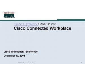 Cisco connected workplace
