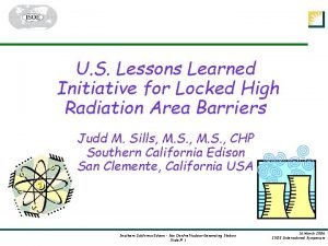 Locked high radiation area Locked high radiation area