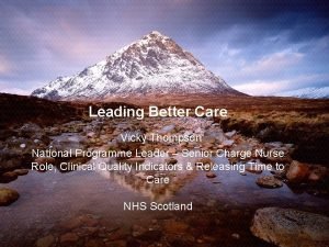 Leading better care