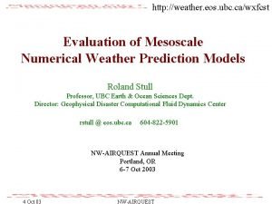 Ubc weather forecast