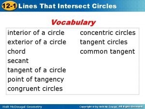 12-1 lines that intersect circles
