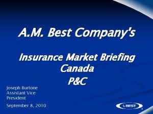 Insurance market briefing