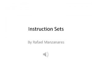 Instruction Sets By Rafael Manzanares Learn to make