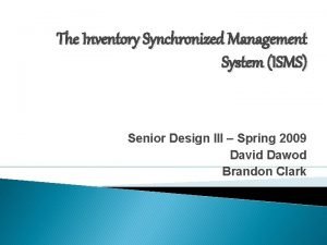 Conclusion of inventory management