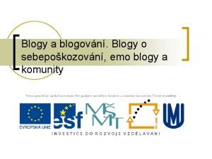 Blogy a blogovn Blogy o sebepokozovn emo blogy