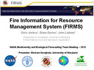 Fire information for resource management system