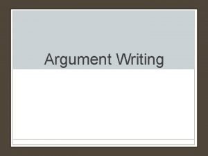 Different types of argument
