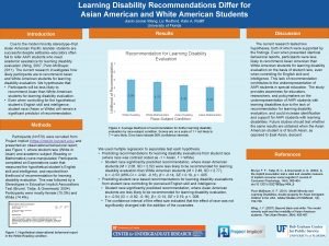 Learning Disability Recommendations Differ for Asian American and