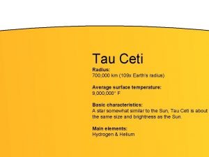 Tau ceti distance to earth