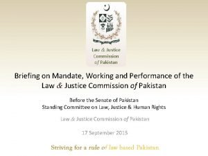 Law and justice commission of pakistan