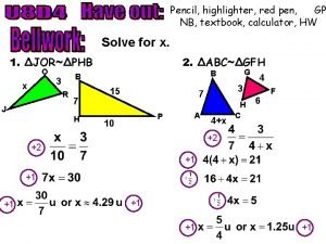 Pencil highlighter red pen GP NB textbook calculator