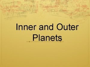Characteristics of outer planets