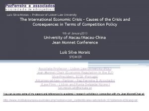 Lus Silva Morais Professor of Lisbon Law University