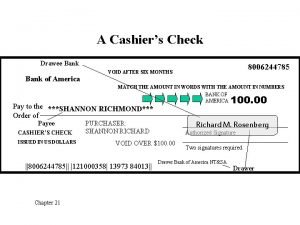 Where is the check number on a cashier's check