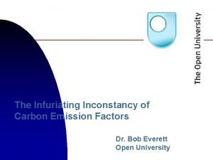 The Infuriating Inconstancy of Carbon Emission Factors Dr