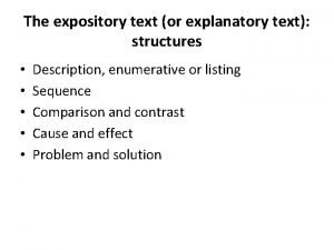 What is an explanatory text