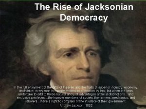 Jacksonian democracy