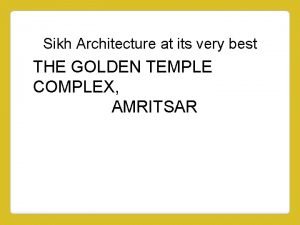 Sikh architecture features