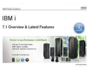 Ibm power systems facts and features