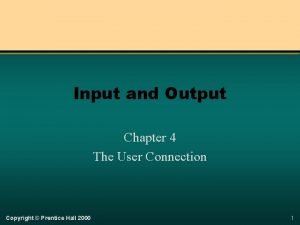 Input and output devices conclusion Input and output devices conclusion