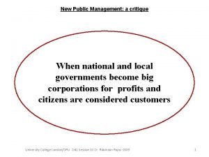 The new public service