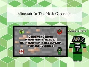Minecraft In The Math Classroom Minecraft In The