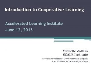 Cooperative learning institute