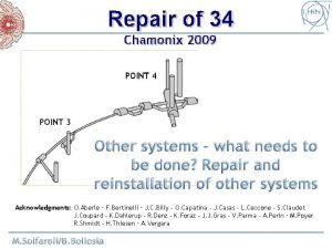 Repair of 34 Chamonix 2009 Other systems what