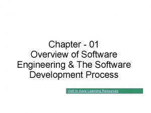 Overview of software engineering