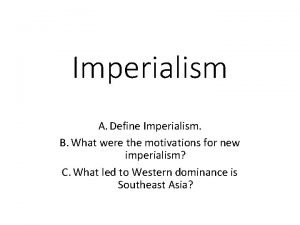 Define imperialism