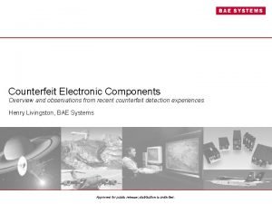 Counterfeit electronic components an overview