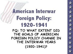 Interwar foreign policy