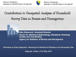 Bosna i Hercegovina Agencija za statistiku Bosne i
