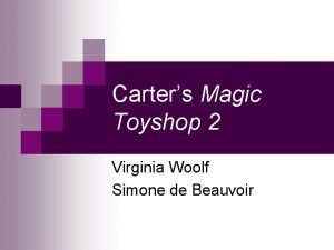 Carters Magic Toyshop 2 Virginia Woolf Simone de